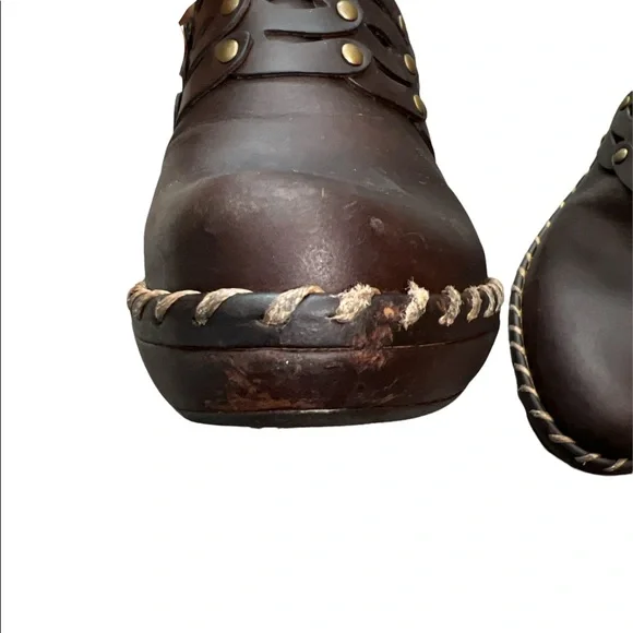 FRYE Mules Brown Leather Slip on Shoes Size 7 - Picture 11 of 11